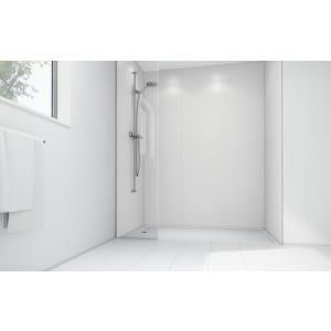 Mermaid White Matt Acrylic Shower Single Shower Panel - 2440mm x 900mm Price Comparisons | Compare The Build