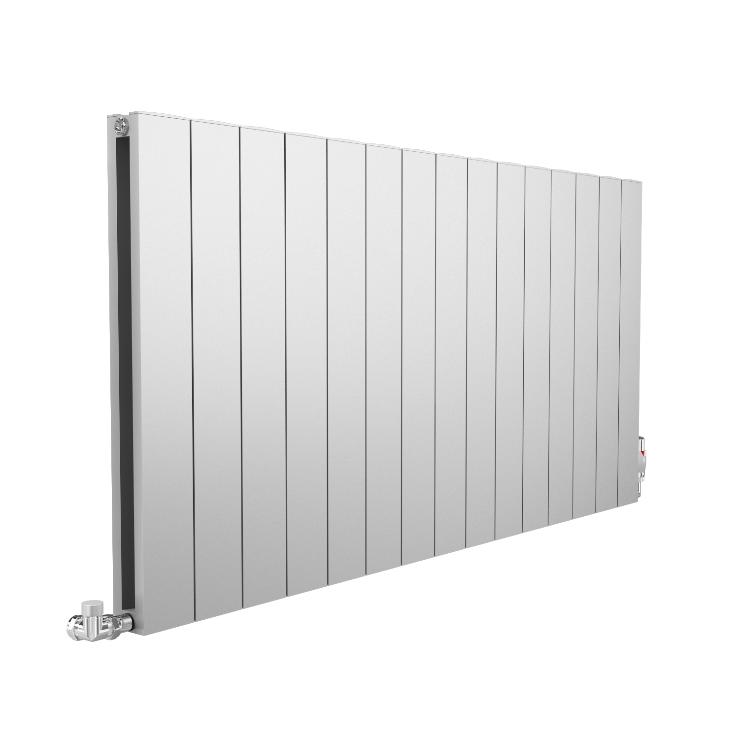 Apollo Magenta Aluminum Horizontal Radiator, Silver Flat, 600mm x 635mm | Compare The Build