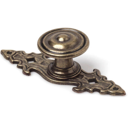 Fleur De Lys Knob 30mm With Backplate Antique Brass Price Comparisons | Compare The Build