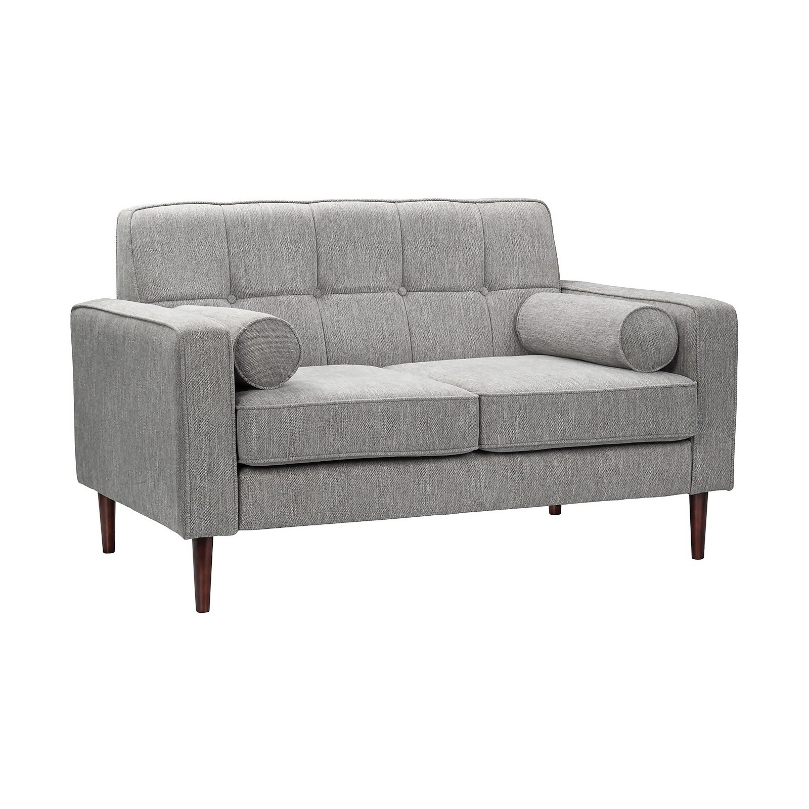 Draper Woven Fabric 2 Seater Sofa in a Box - Grey Price Comparisons | Compare The Build