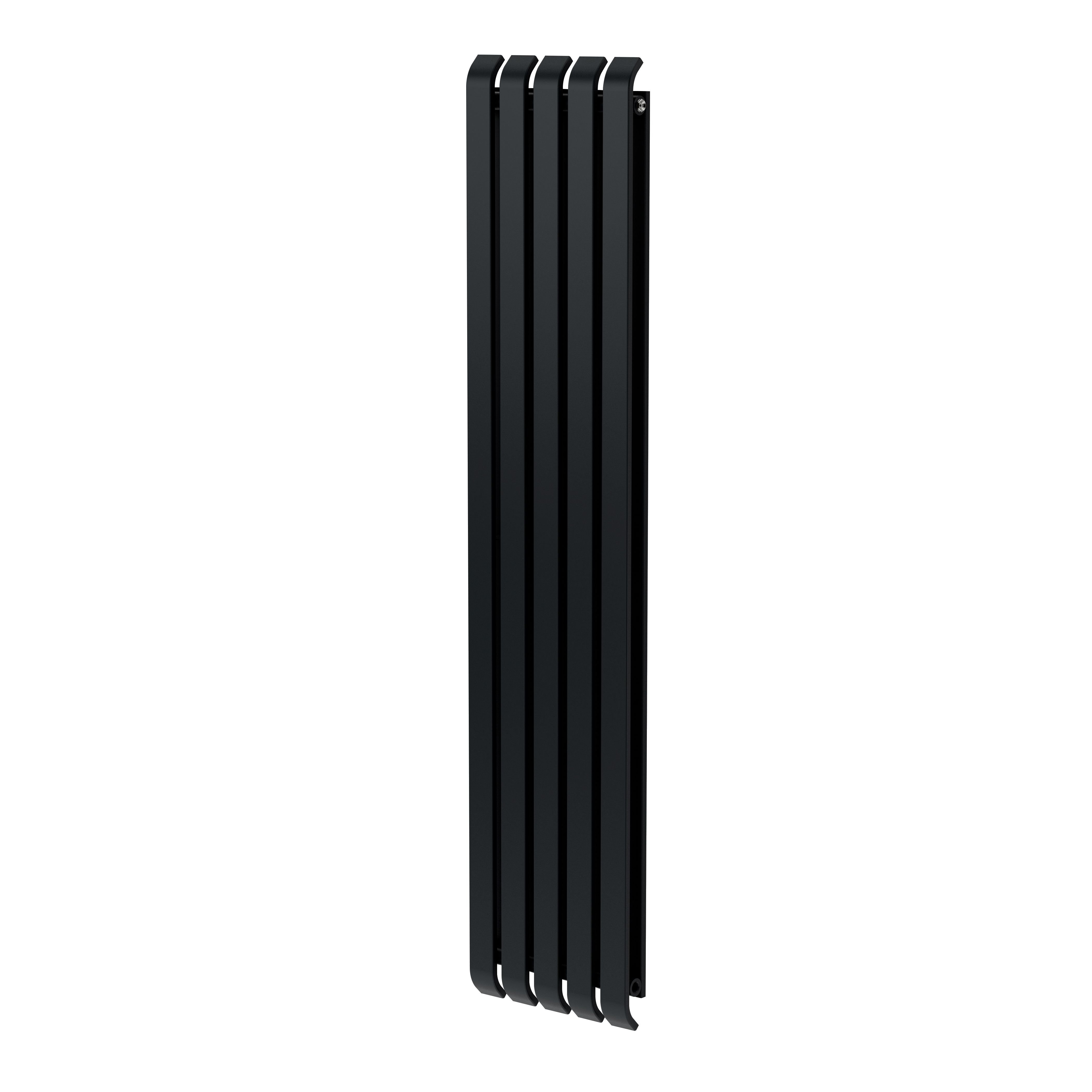 GoodHome Wilsona Vertical Designer Radiator, Anthracite (W)380mm (H)1800mm | Compare The Build