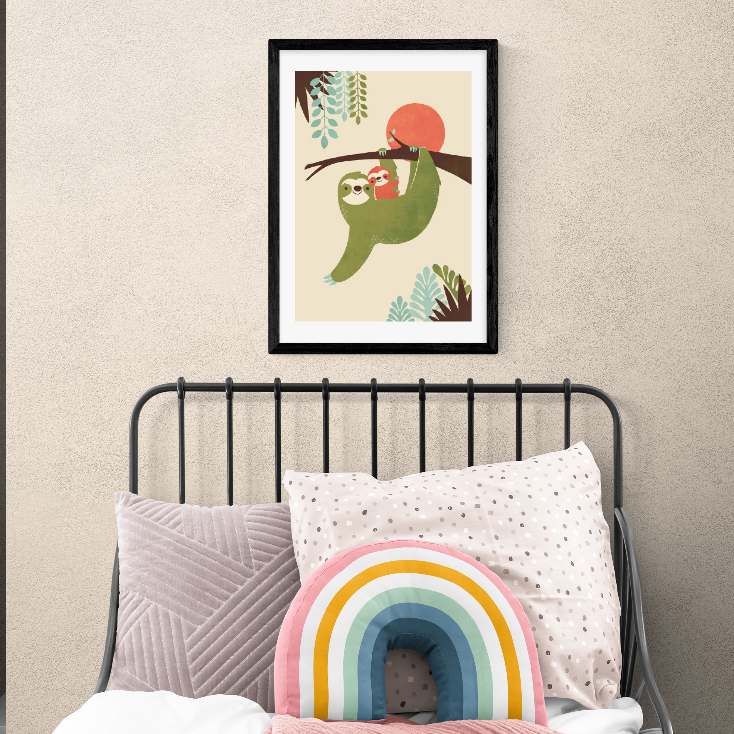 East End Prints Mama Sloth Print Green/Blue/Orange Price Comparisons | Compare The Build