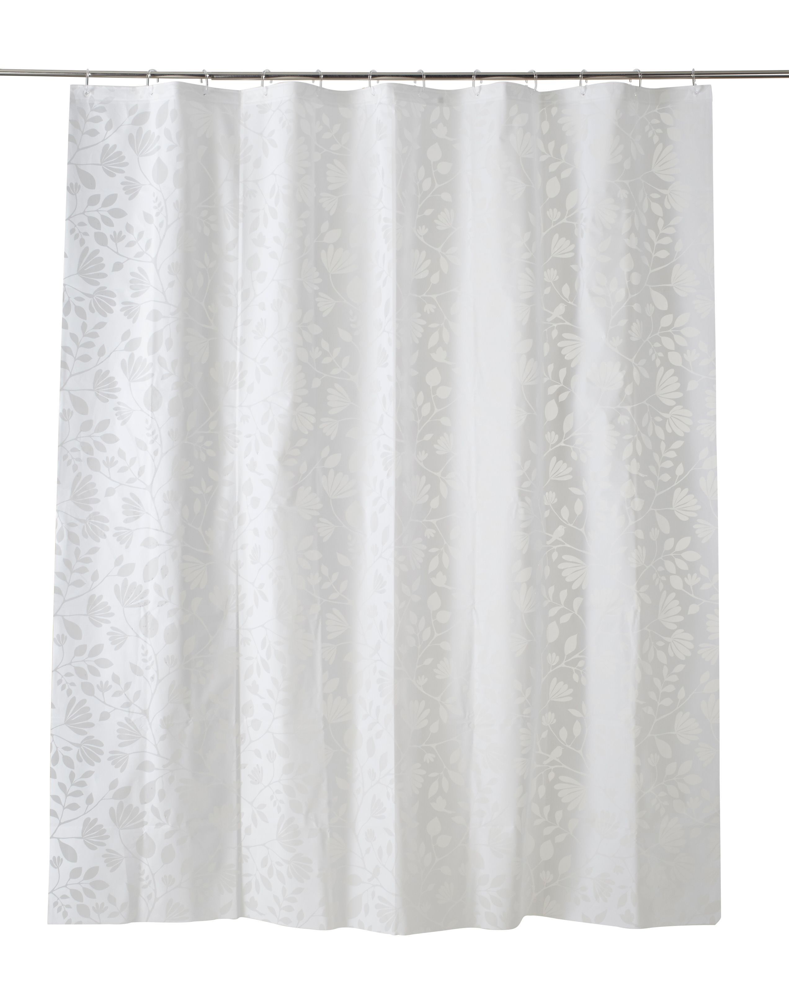 Cooke & Lewis Ledava White & Silver Leaf Shower Curtain (L)1800mm Price Comparisons | Compare The Build