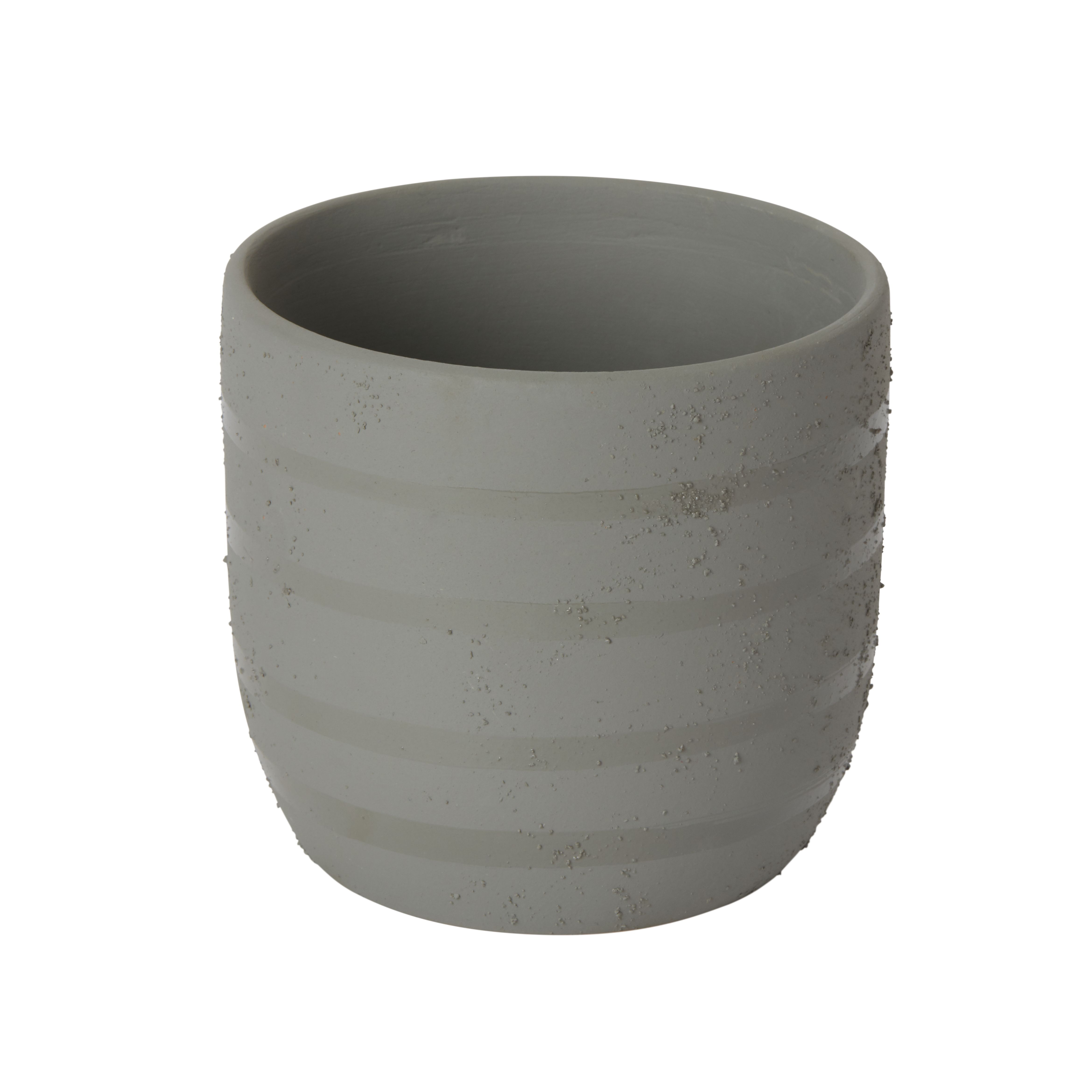 GoodHome Griffin Clay Striped Round Plant Pot (Dia)10.2Cm Price Comparisons | Compare The Build