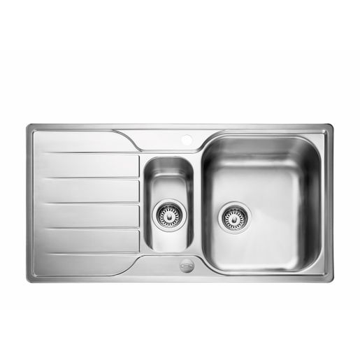 Leisure Albion Stainless Steel 1 Taphole Kitchen Sink 1.5 Bowl, Reversible Drainer | Compare The Build