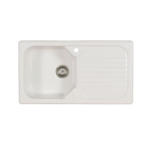 Wickes Garrigue 1 Bowl Ceramic Kitchen Sink - White | Compare The Build