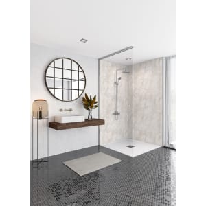 Mermaid Elite Himalayan Marble Tongue & Groove Single Shower Panel - 2420 x 600mm Price Comparisons | Compare The Build