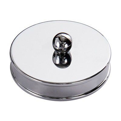 Cheshire Mouldings Round Chrome Effect Metal Short Handrail End Cap (L)60mm (Dia)60mm (W)60mm, Pack Of 2 Price Comparisons | Compare The Build