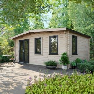 Power Sheds 12 x 18ft Left Hand Door Apex Chalet Log Cabin Price Comparisons | Compare The Build