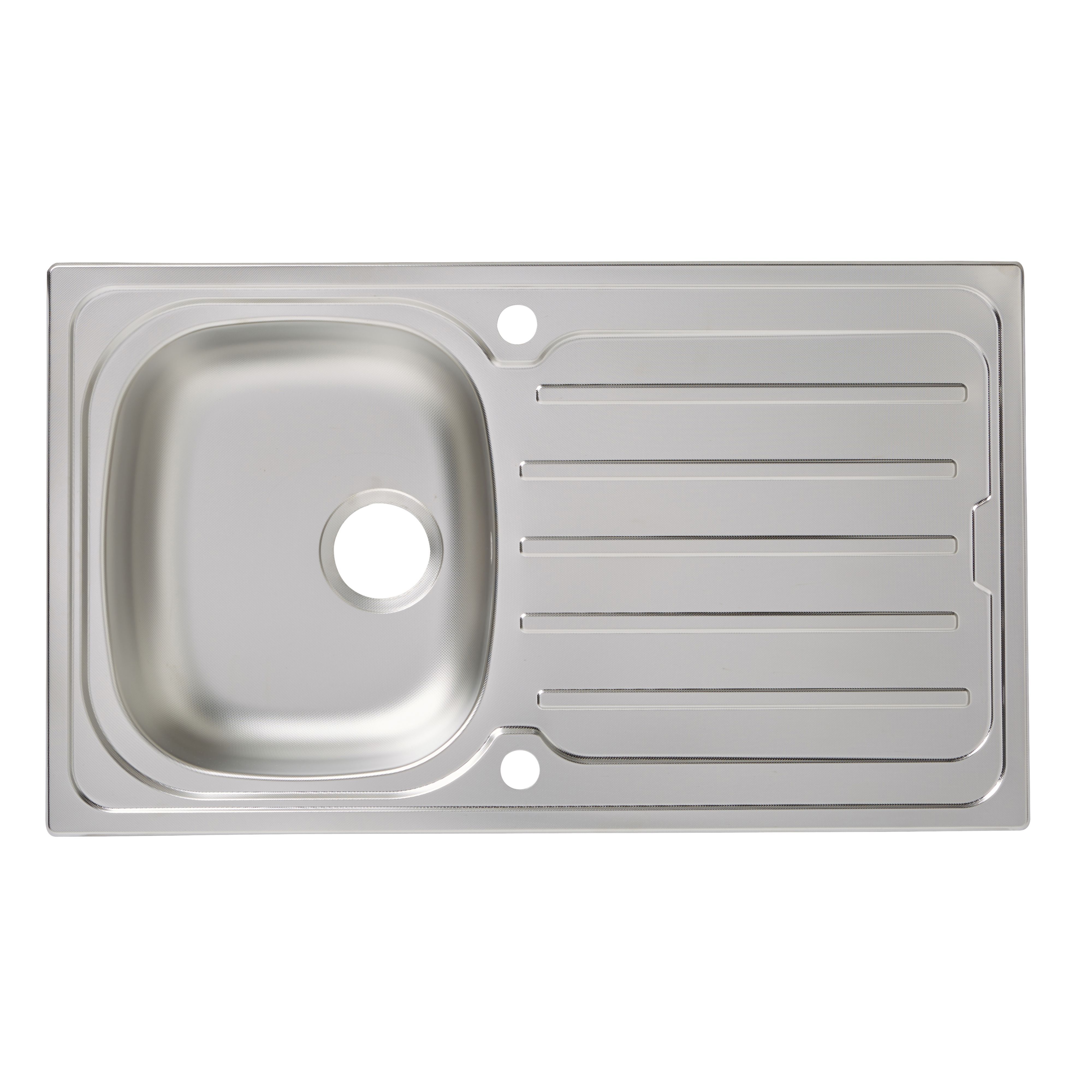 Cooke & Lewis Nakaya Linen Inox Stainless Steel 1 Bowl Sink & Drainer | Compare The Build