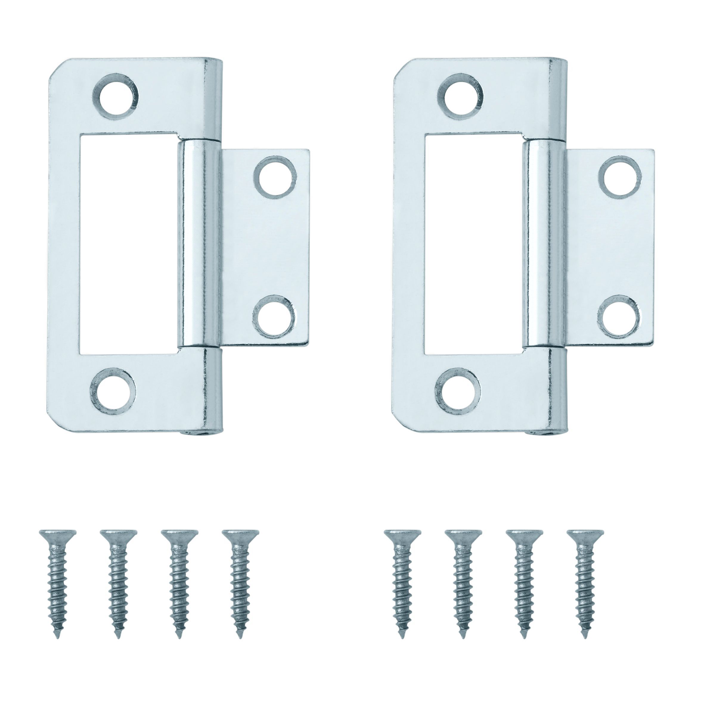 Zinc-Plated Metal Flush Door Hinge N177 (L)50mm, Pack Of 8 Price Comparisons | Compare The Build