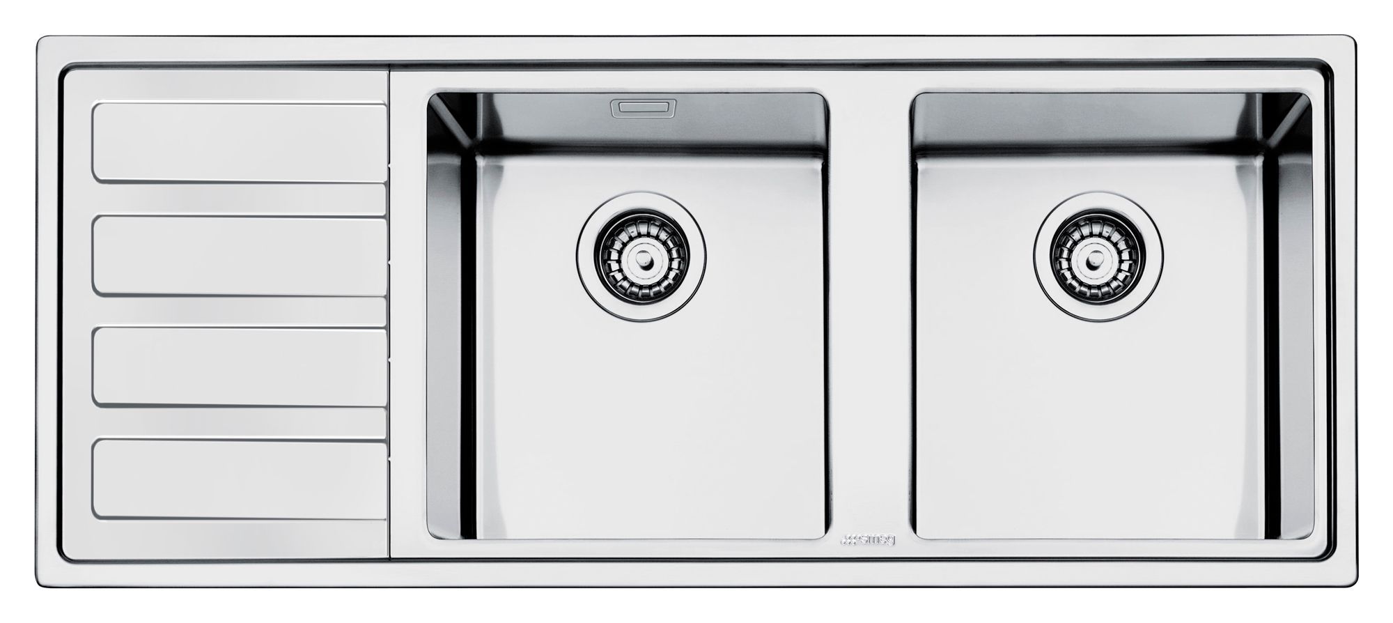 Smeg Mira 2 Bowl Polished Stainless Steel Sink & Lh Drainer Price Comparisons | Compare The Build