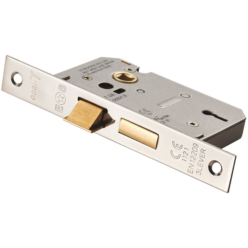 Eurospec 3 Lever Sashlock 3" Polished Nickel in Silver Price Comparisons | Compare The Build