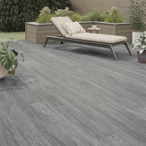 Harting Grey Glazed Outdoor Porcelain Paving Tile - 300 x 1200 x 20mm - Pack of 40 | Compare The Build