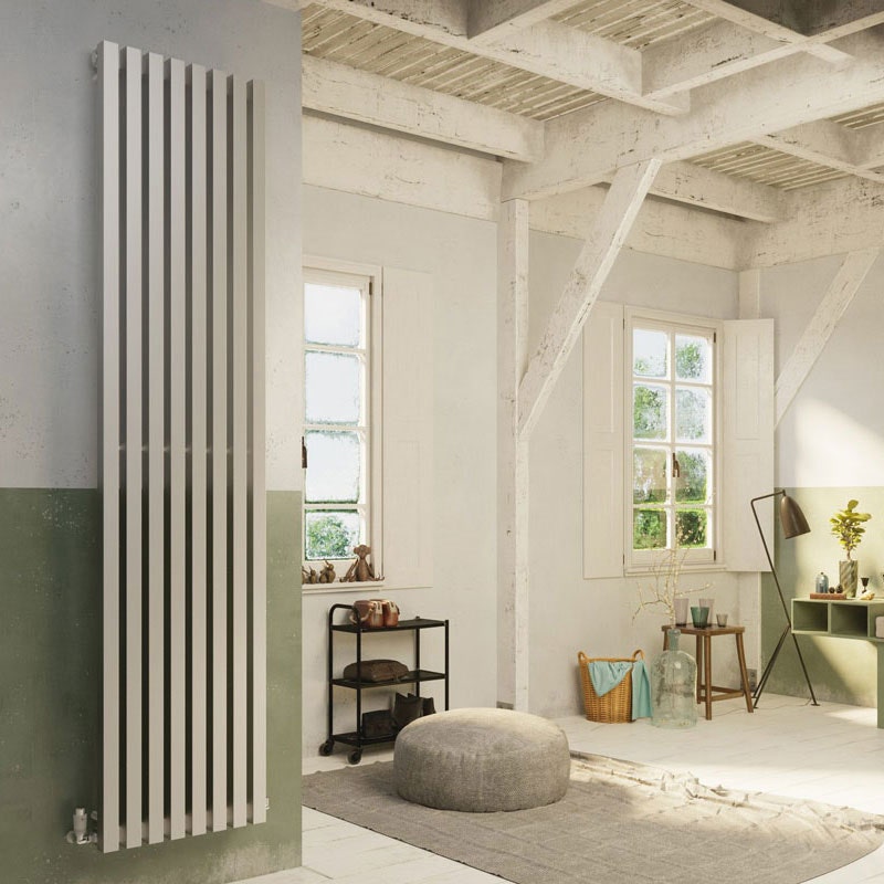 DQ Dune Vertical Designer Radiator, Satin, 1600mm x 460mm Price Comparisons | Compare The Build