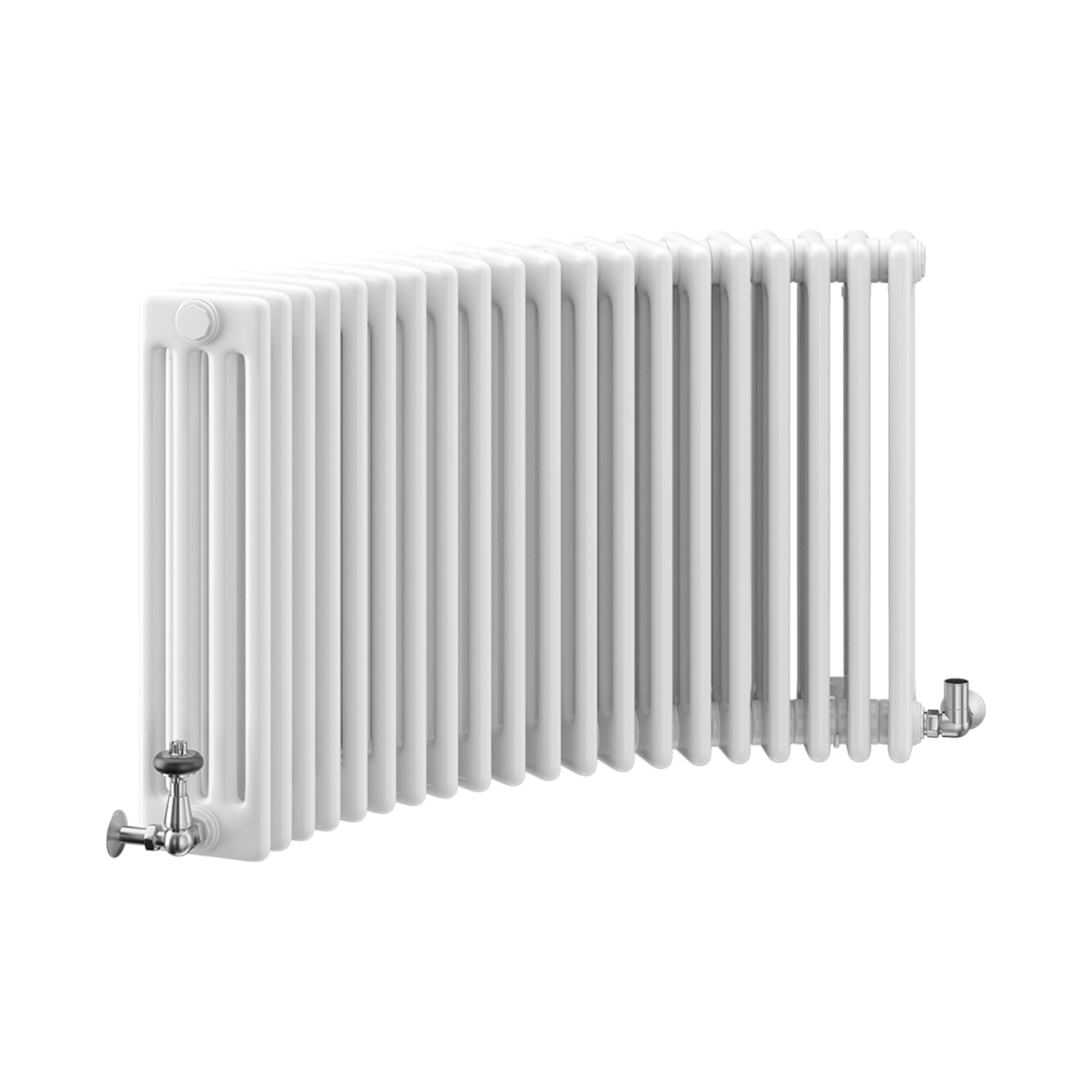 Nordic 4 Column Curved Horizontal Radiator, White, 600mm x 1104mm Price Comparisons | Compare The Build