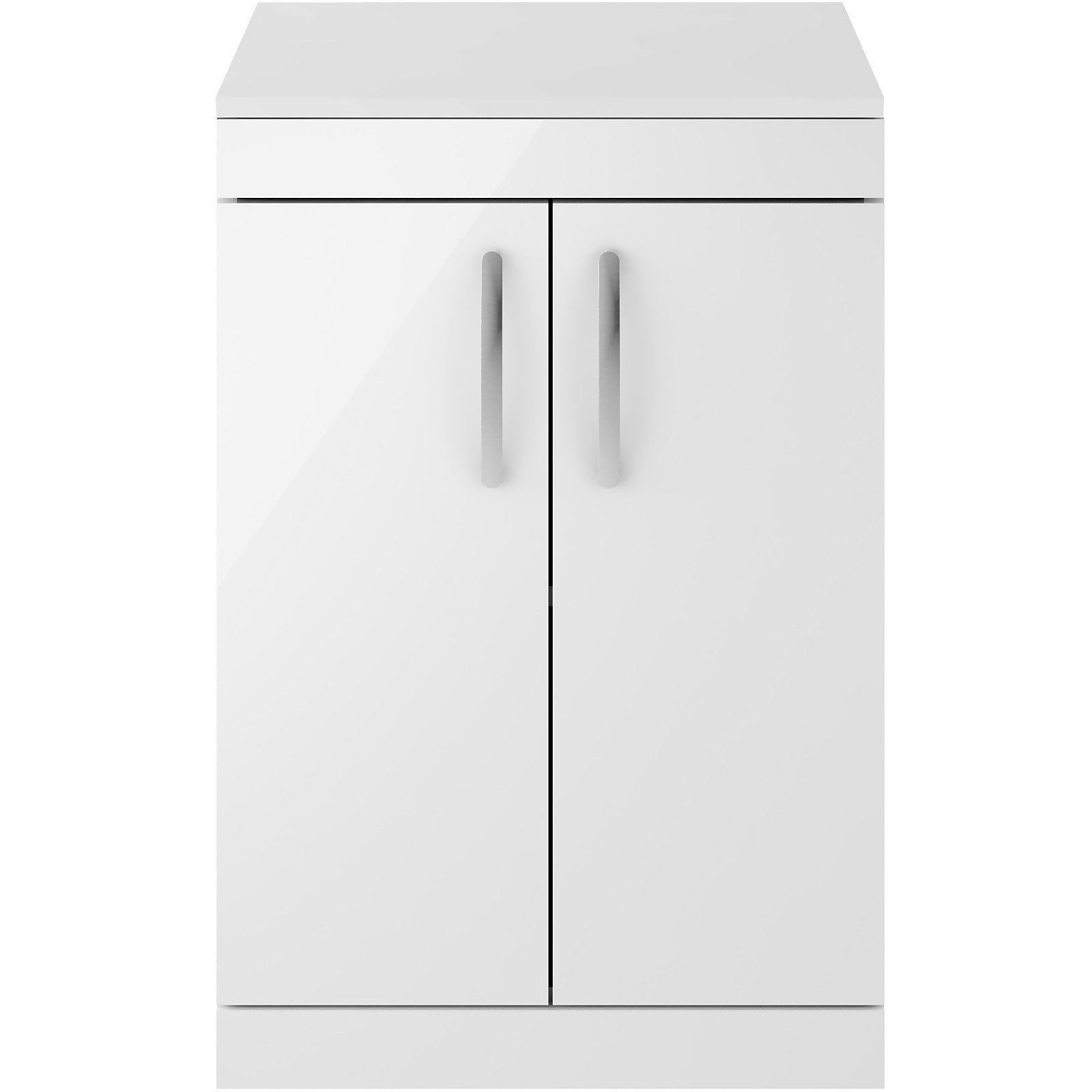 Balterley Rio 600mm Freestanding 2 Door Vanity With Worktop - Gloss White Price Comparisons | Compare The Build