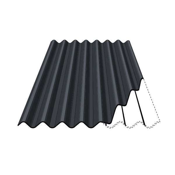 Eternit Profile 6&#39;&#39; Fibre Cement Roof Sheet in Black - 2125mm MAP62125P-BLACK Price Comparisons | Compare The Build