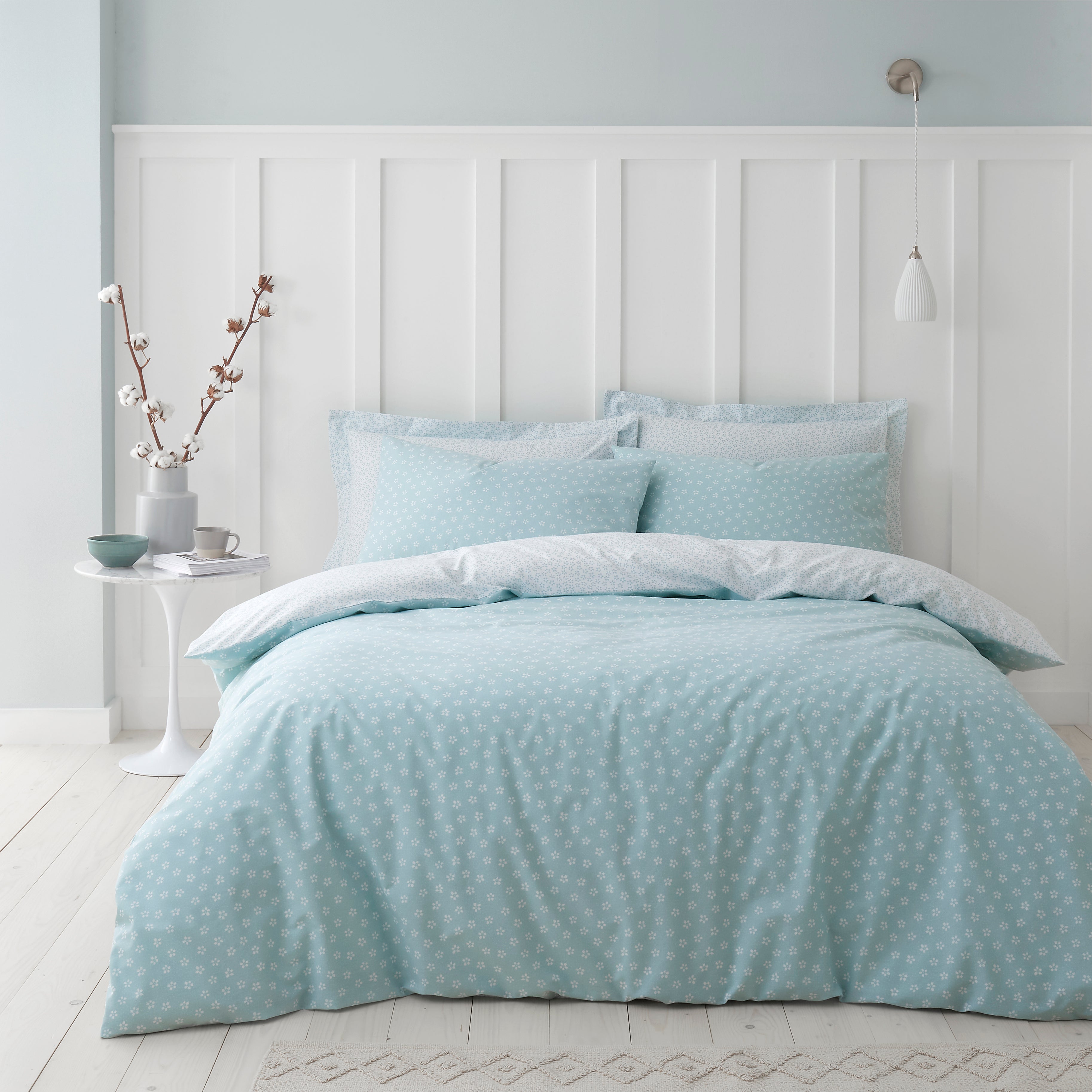 Florrie Ditsy Mineral Duvet Cover and Pillowcase Set Mineral Price Comparisons | Compare The Build