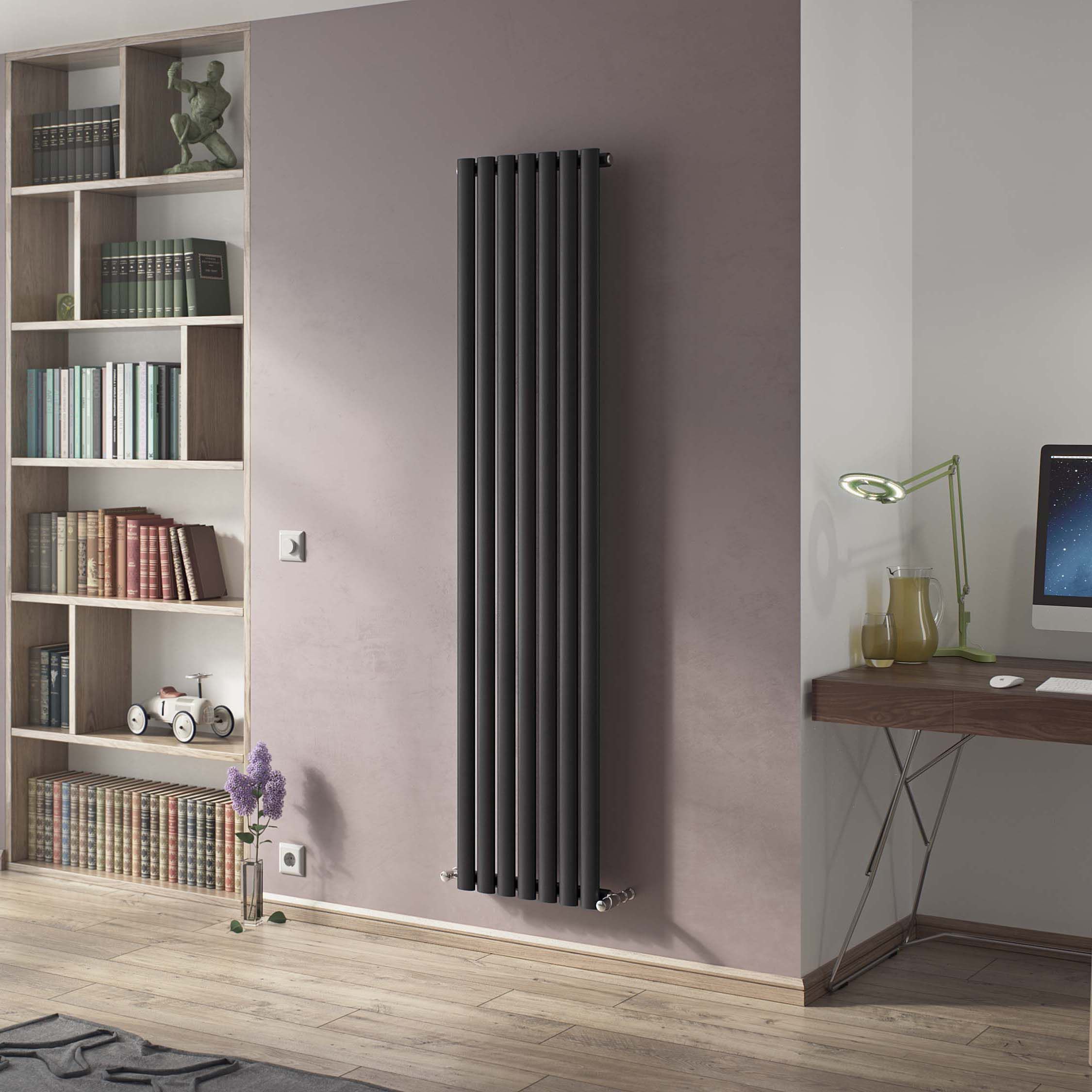 Ximax Champion Vertical Designer Radiator, Black Silver (W)526mm (H)1800mm Price Comparisons | Compare The Build