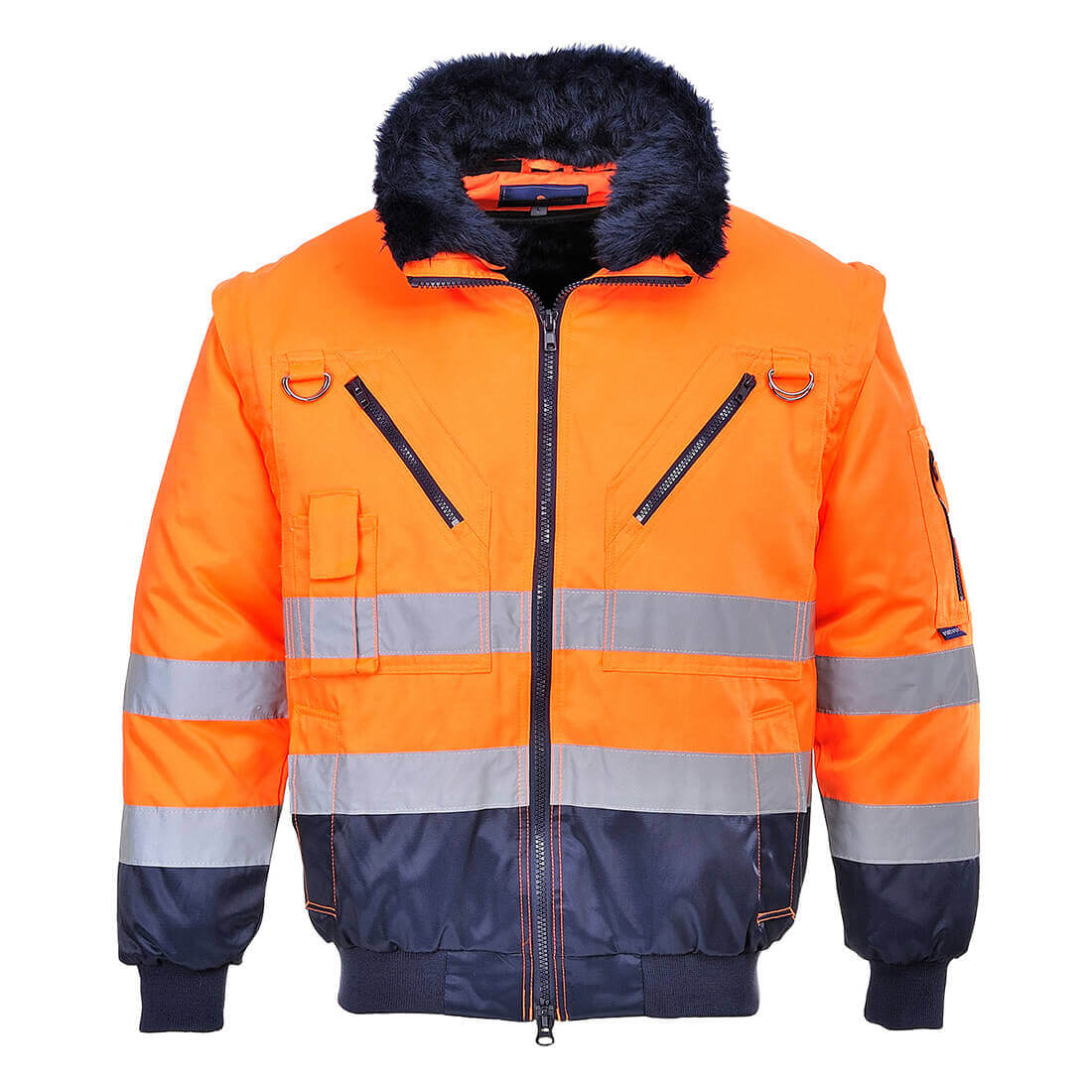 Portwest Hi Vis 3 in 1 Pilot Jacket Orange / Navy M Price Comparisons | Compare The Build