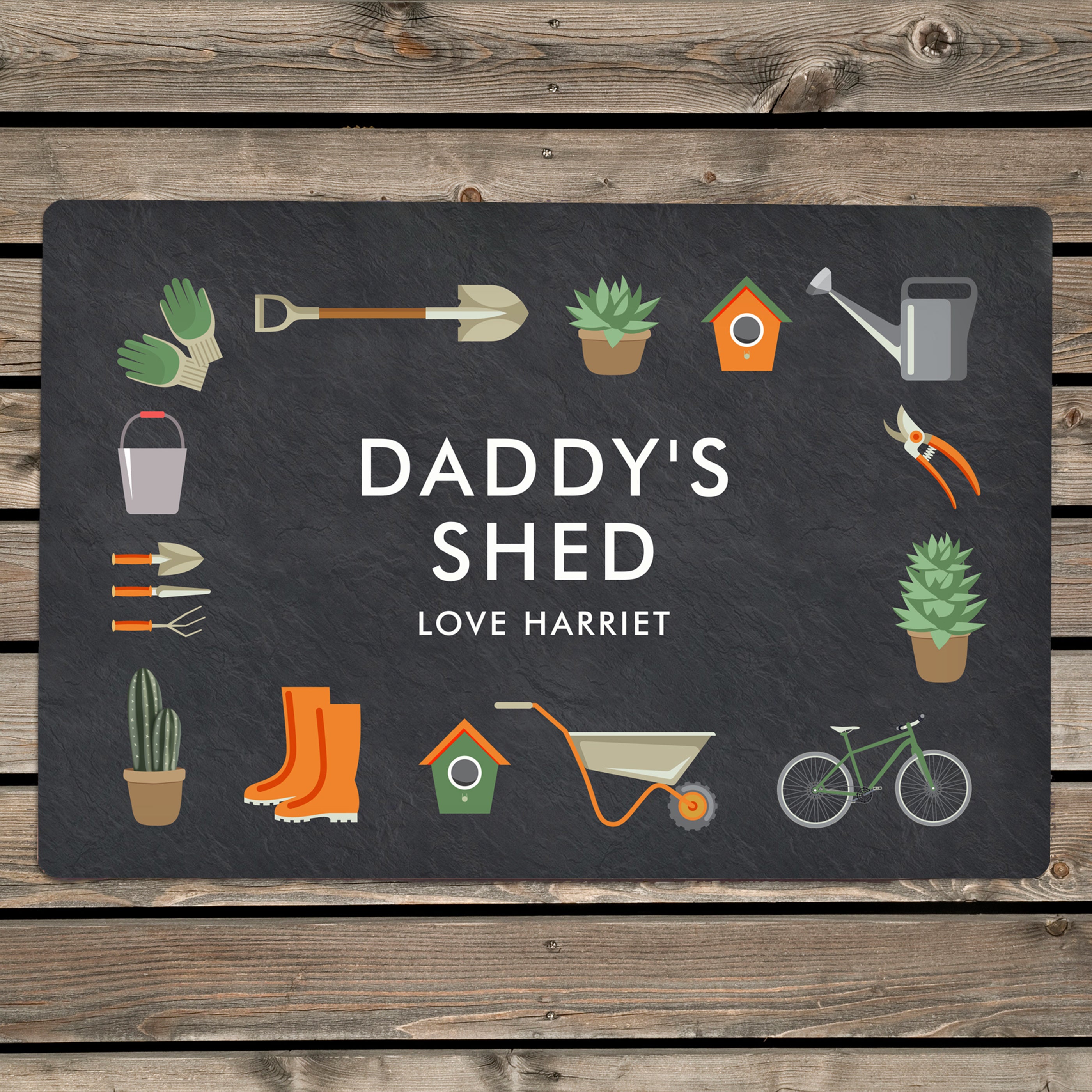 Personalised Gardening Metal Sign Grey Price Comparisons | Compare The Build