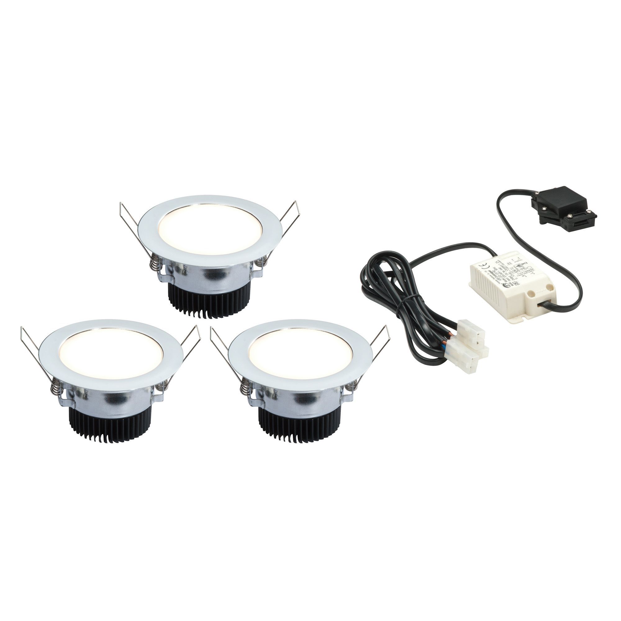 Diall  Skip17 Recessed Downlights 3 Pk Integrat Price Comparisons | Compare The Build