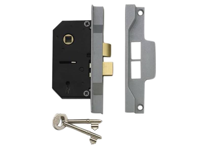 UNION UNNY2242SE30 2242 2 Lever Mortice Rebated Sashlock Silver Enamel 78.5mm 3in Visi Price Comparisons | Compare The Build