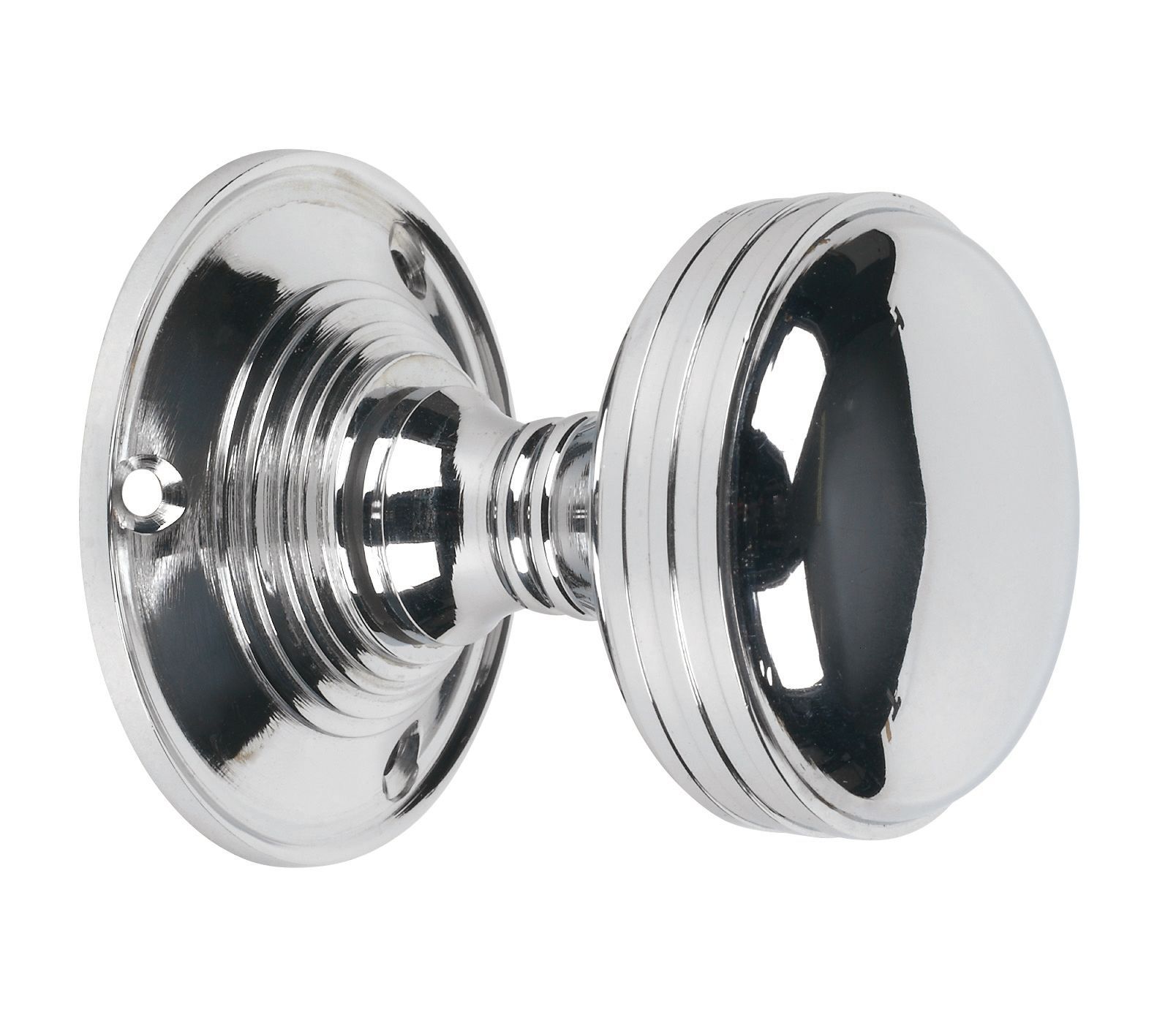 Jedo Polished Chrome Effect Knob Ringed Door Knob (D)65 mm, Pack Of 2 Price Comparisons | Compare The Build