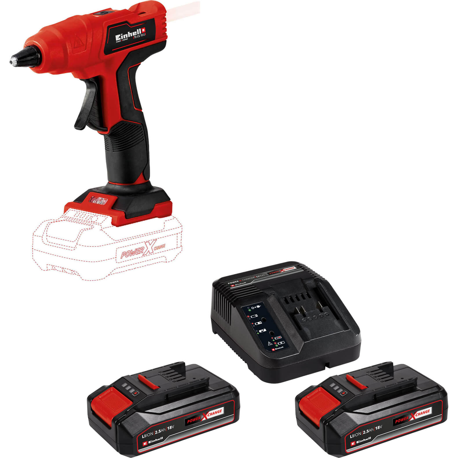 Einhell TE-CG 18 Li 18v Cordless Glue Gun 2 x 2.5ah Li-ion Charger No Case Price Comparisons | Compare The Build