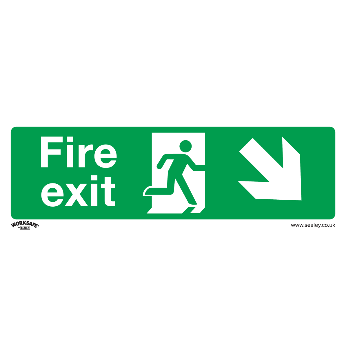 Sealey Rigid Plastic Fire Exit Arrow Down Right Sign Pack of 10 300mm 100mm Standard Price Comparisons | Compare The Build