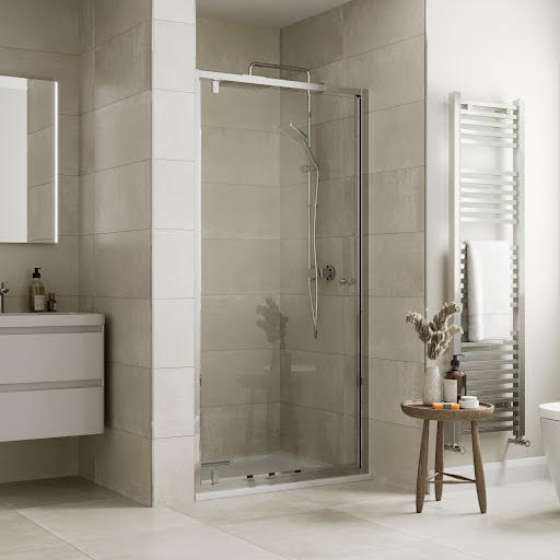 Mira Elevate Pivot Shower Door 800mm - 6mm 2.1814.002 Price Comparisons | Compare The Build