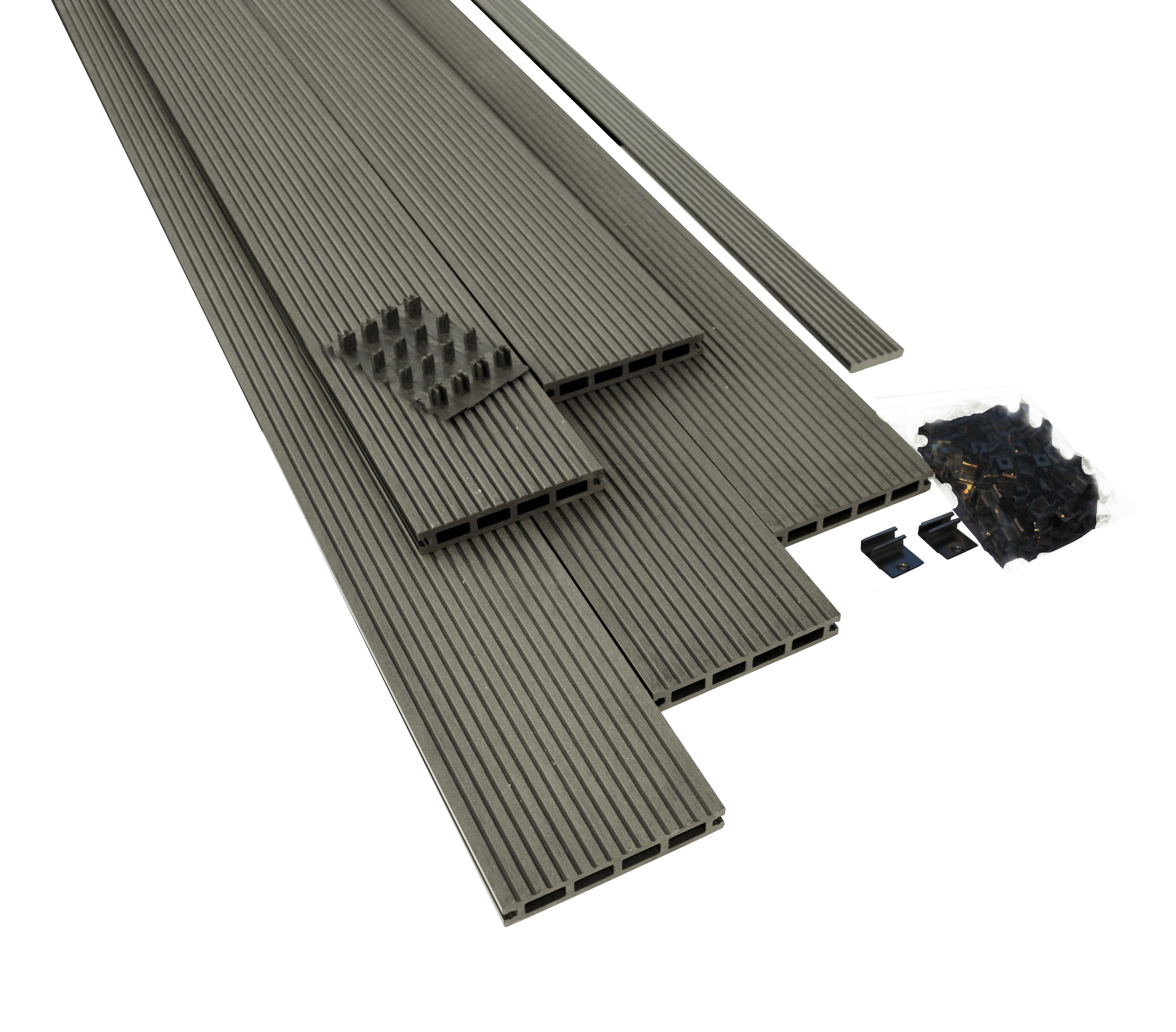 Grey Composite Deck Board (T)22mm (W)146mm (L)2200mm, Pack Of 5 Price Comparisons | Compare The Build