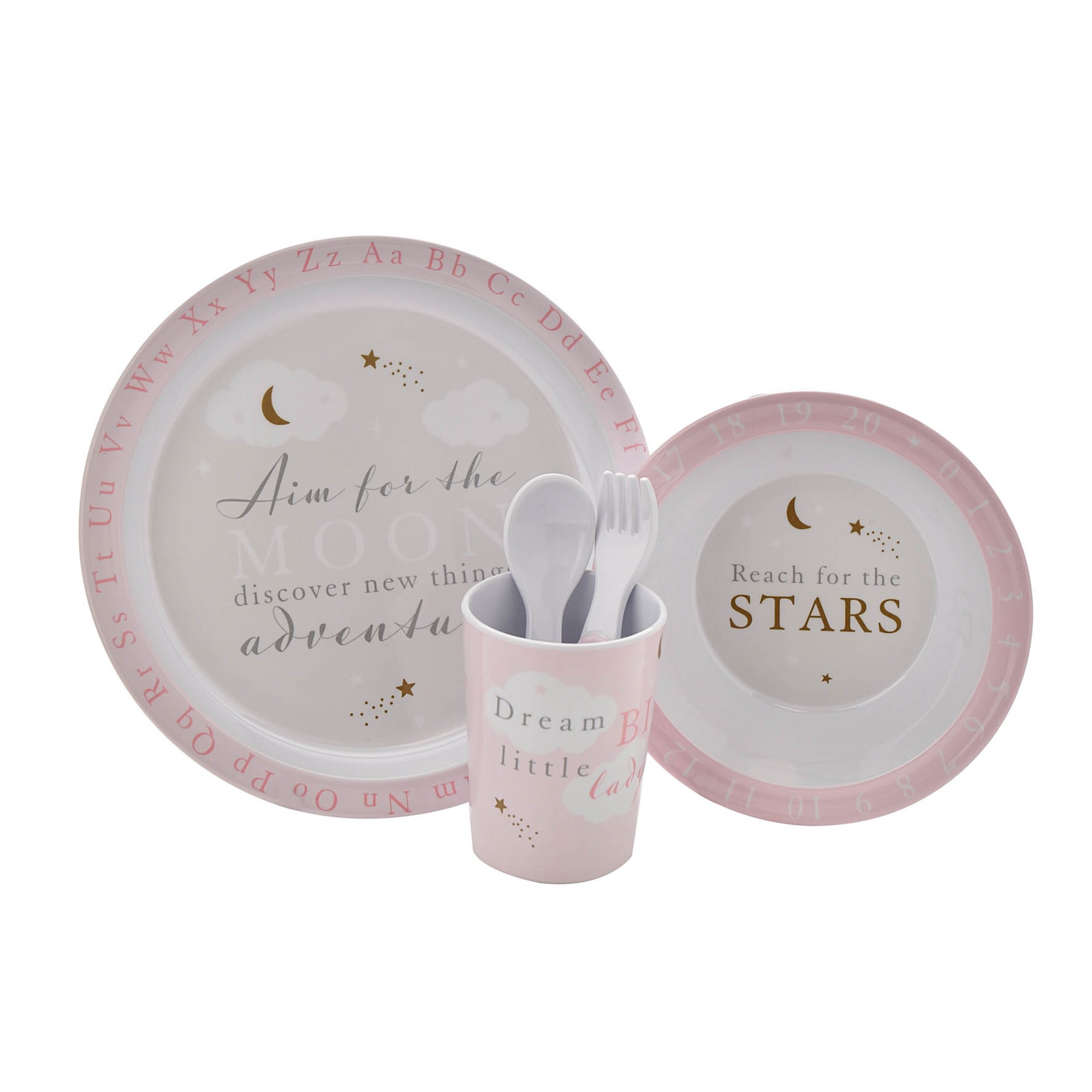 Bambino 5 Piece Melamine Set Pink Pink Price Comparisons | Compare The Build