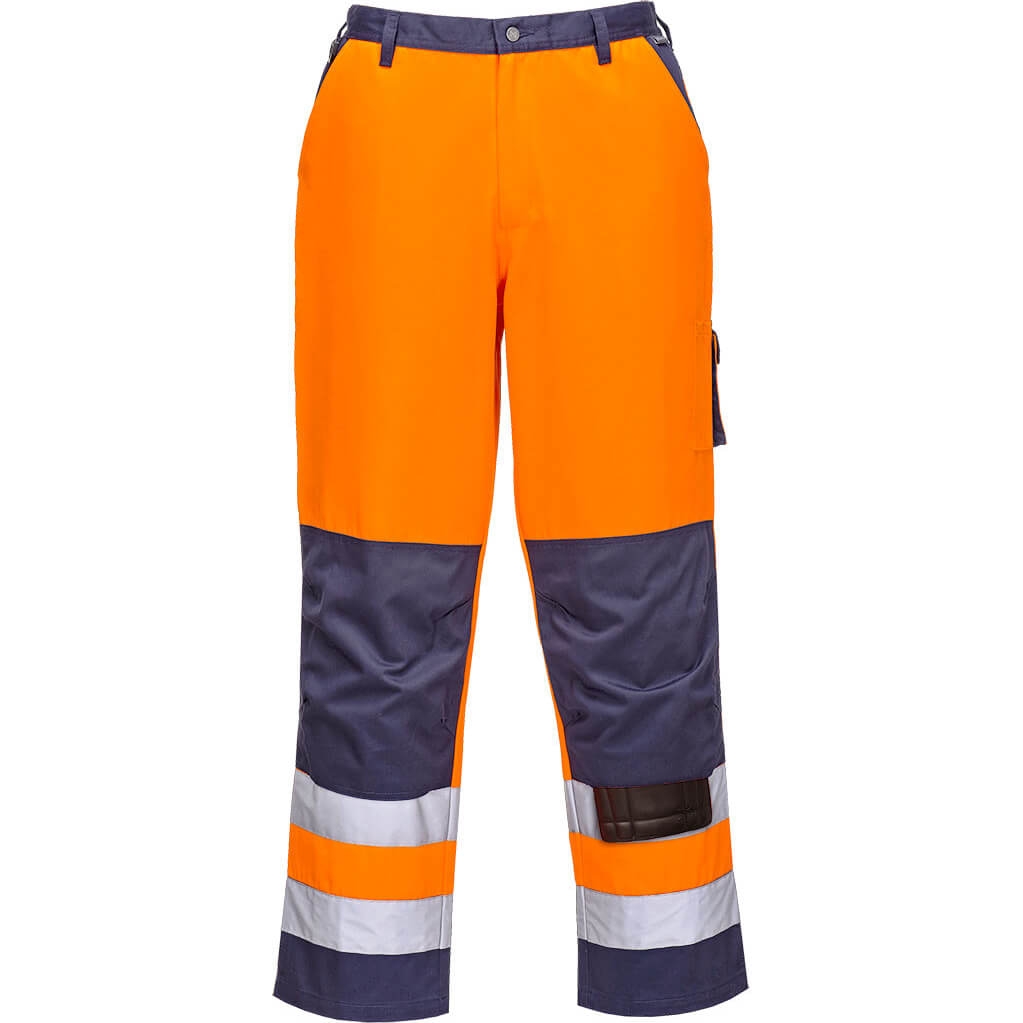 Portwest Lyon Hi Vis Work Trousers Orange / Navy L 34" Price Comparisons | Compare The Build