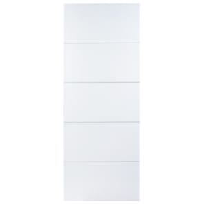 Wickes Halifax White Smooth Moulded 5 Panel Internal Door - 1981 x 838mm Price Comparisons | Compare The Build