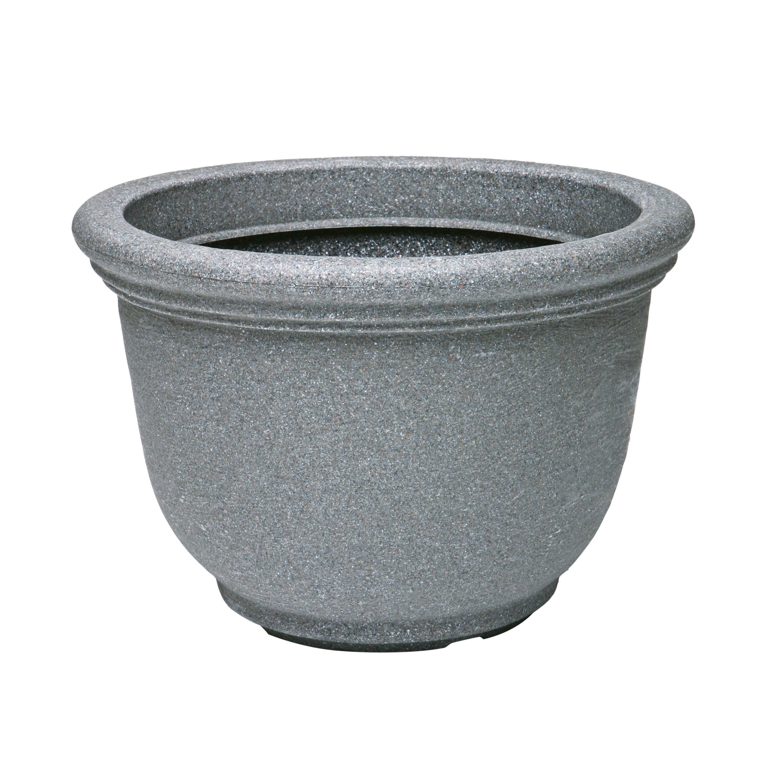 Sankey Florence Round Plastic Light Grey Plant Pot (H)860mm (Dia)4200mm Price Comparisons | Compare The Build