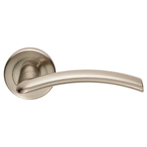 Serozzetta Trenta Satin Nickel Round Rose Door Handle - 1 Pair Price Comparisons | Compare The Build