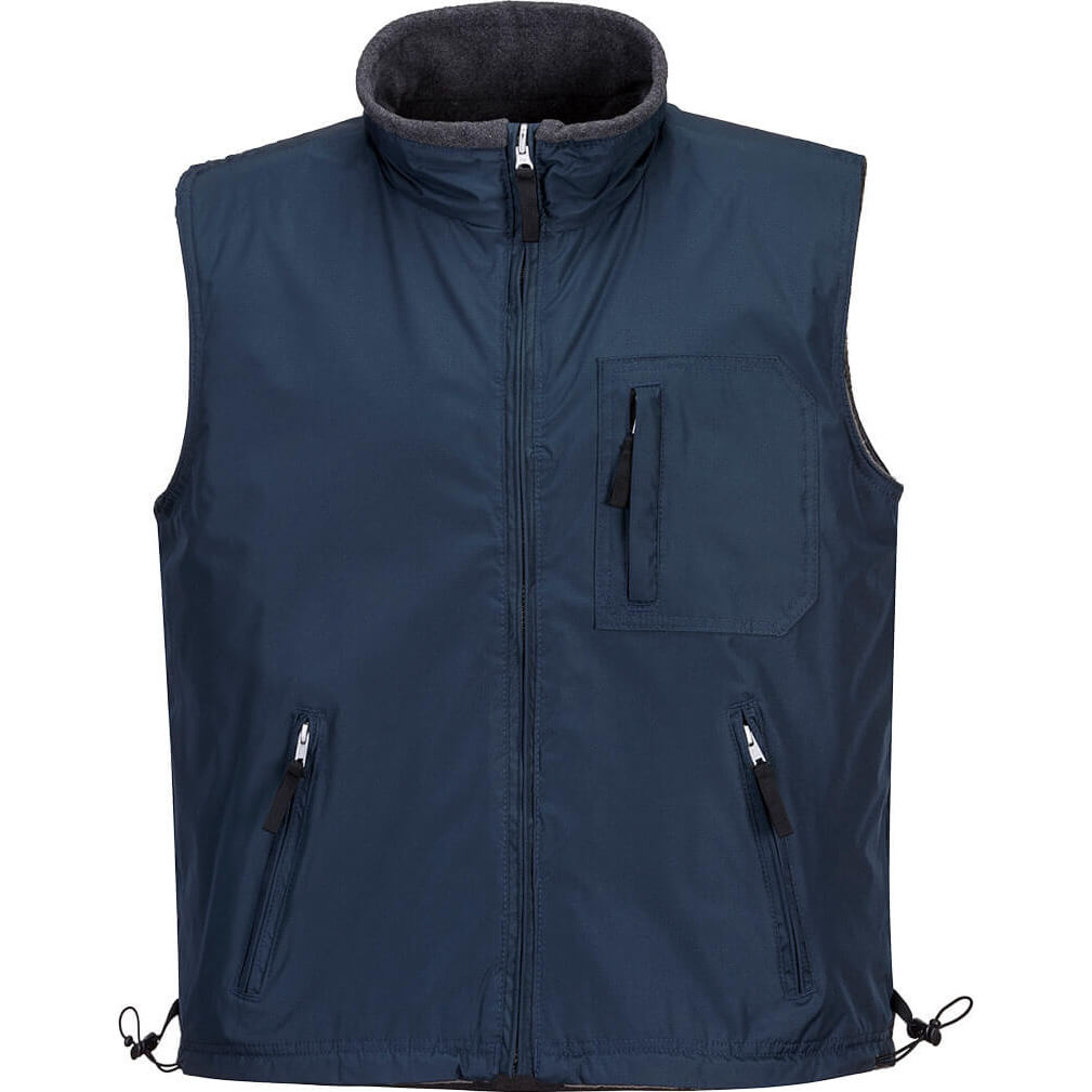 Portwest Mens Fleece Lined Reversible Bodywarmer Navy 3XL Price Comparisons | Compare The Build