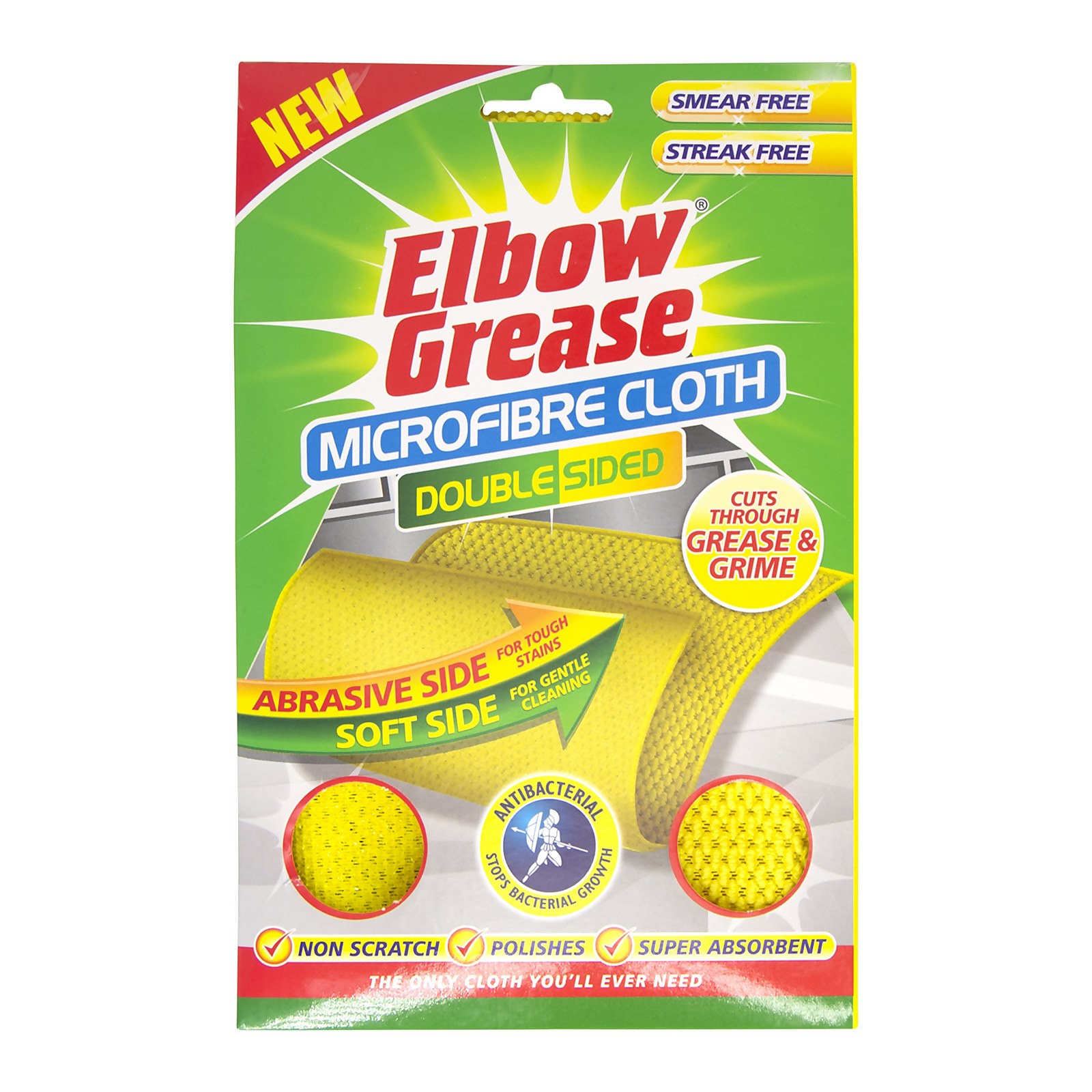 Elbow Grease Double Sided Microfibre Cloth 1 Pack Price Comparisons | Compare The Build