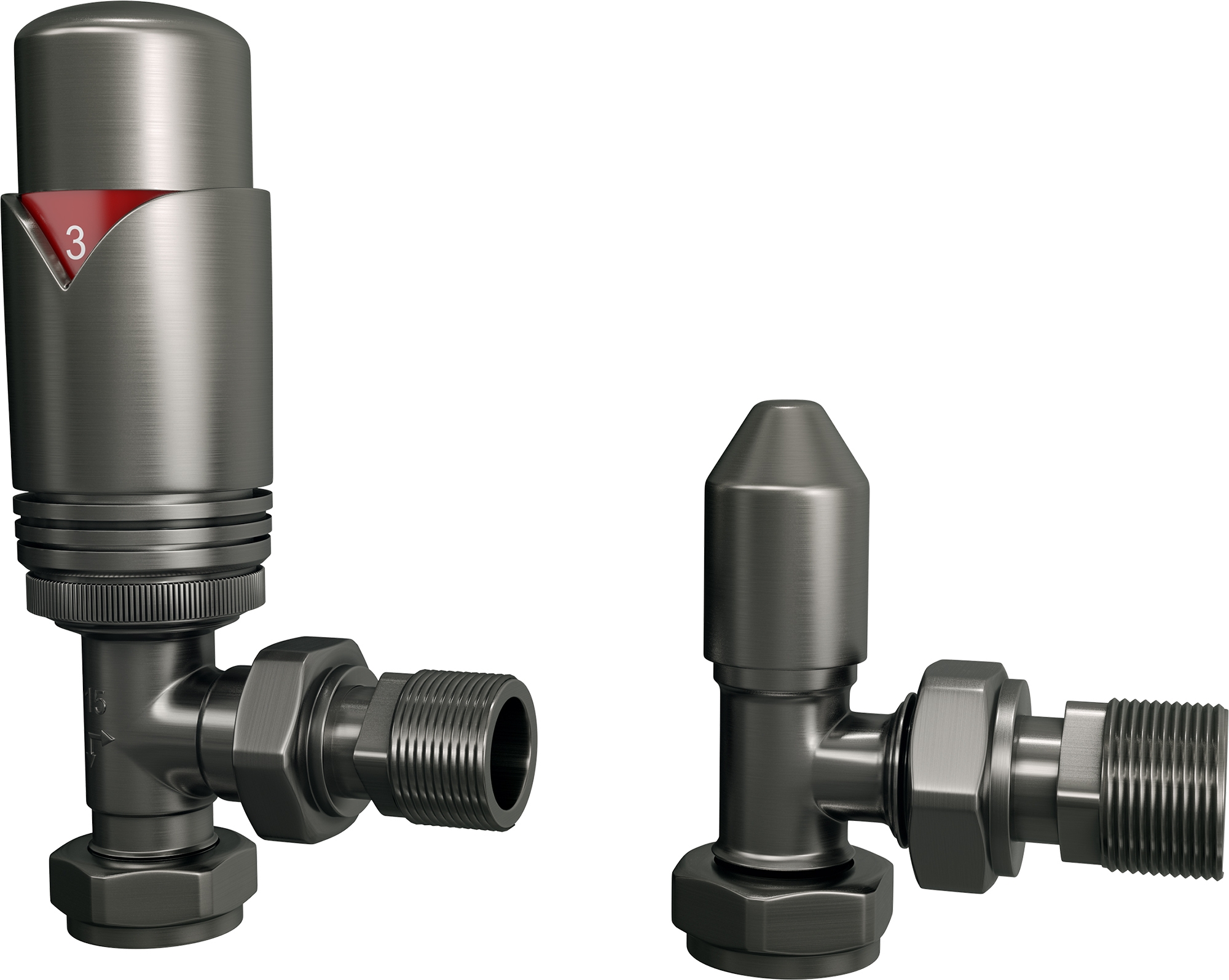 Trade Direct Thermostatic Valves, Minimal, Pewter Angled Price Comparisons | Compare The Build