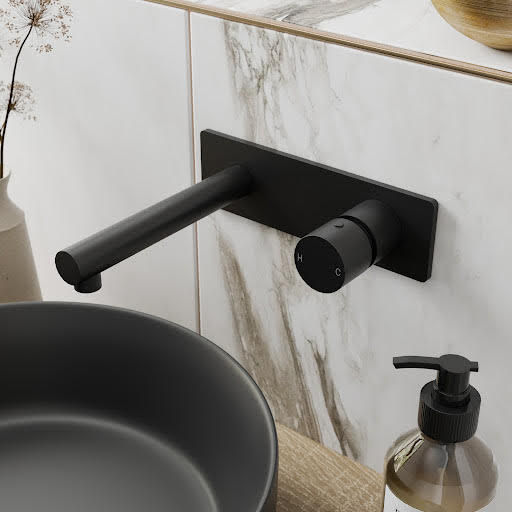 Vitusso Rimini Wall Mounted Basin Mixer Tap - Matt Black Price Comparisons | Compare The Build