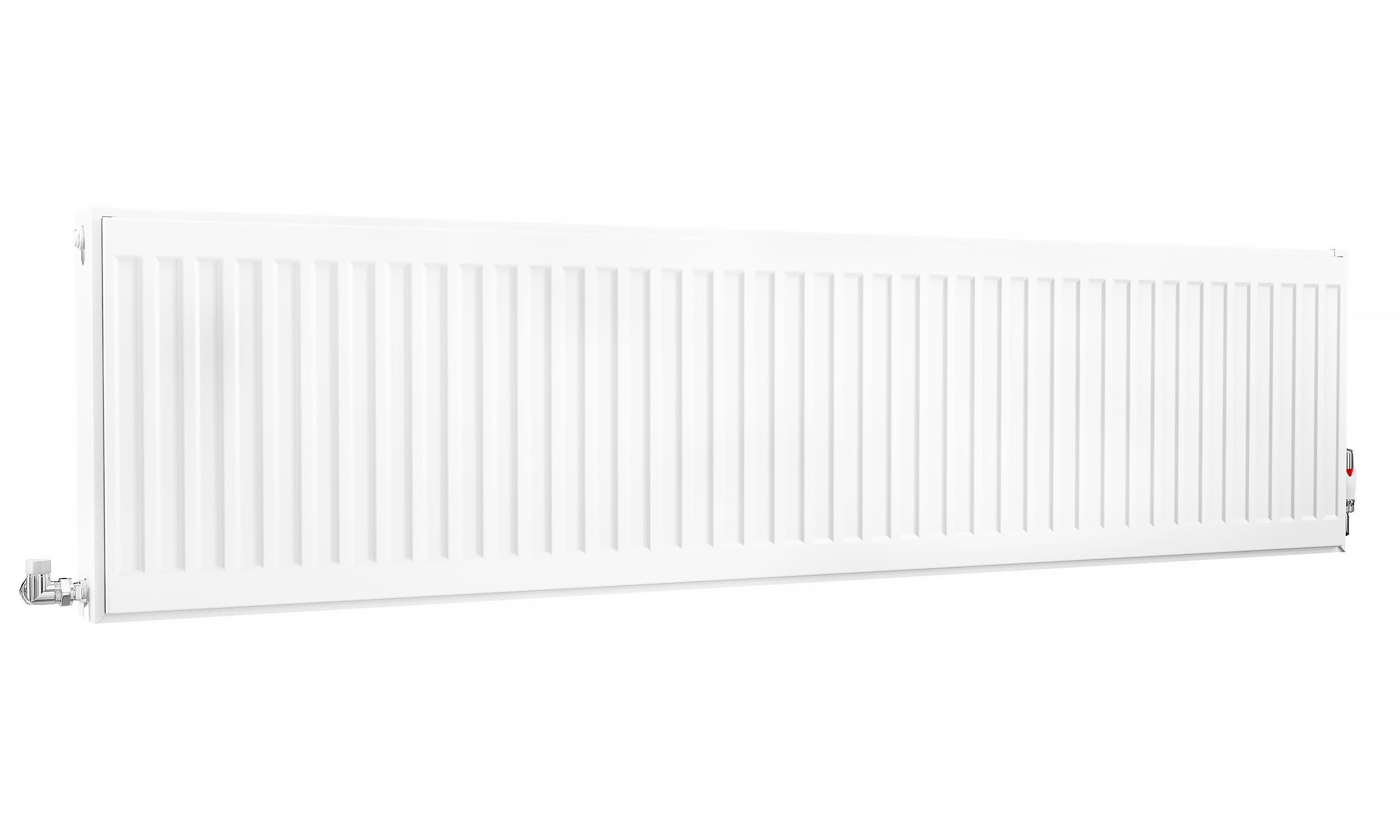 Kartell K-Rad Compact Horizontal Radiator, White, 400mm x 1600mm - Double Panel, Double Convector | Compare The Build