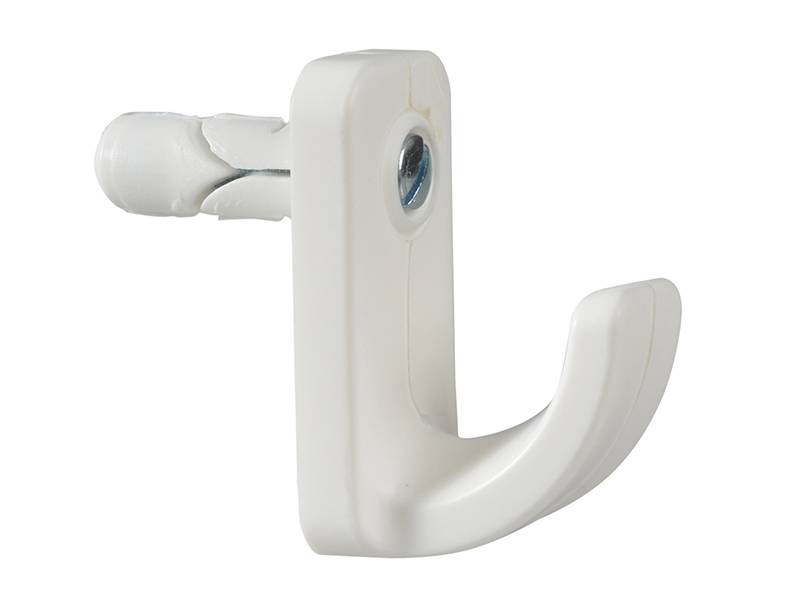 Plasplugs PLAHW124 White Single Hollow Door Hook Pack of 1 Price Comparisons | Compare The Build