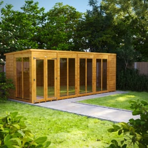 Power Sheds 18 x 6ft Pent Shiplap Dip Treated Summerhouse | Compare The Build