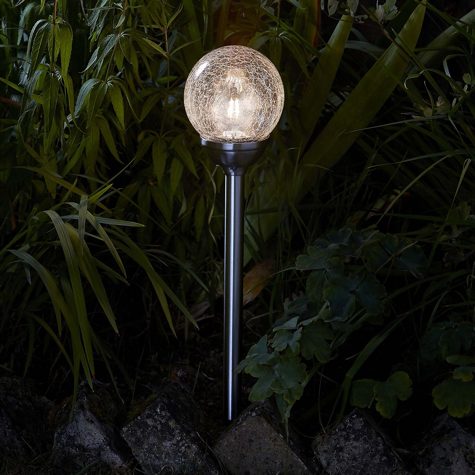 Crackle Ball Solar Outdoor Stake Light - 8cm Price Comparisons | Compare The Build