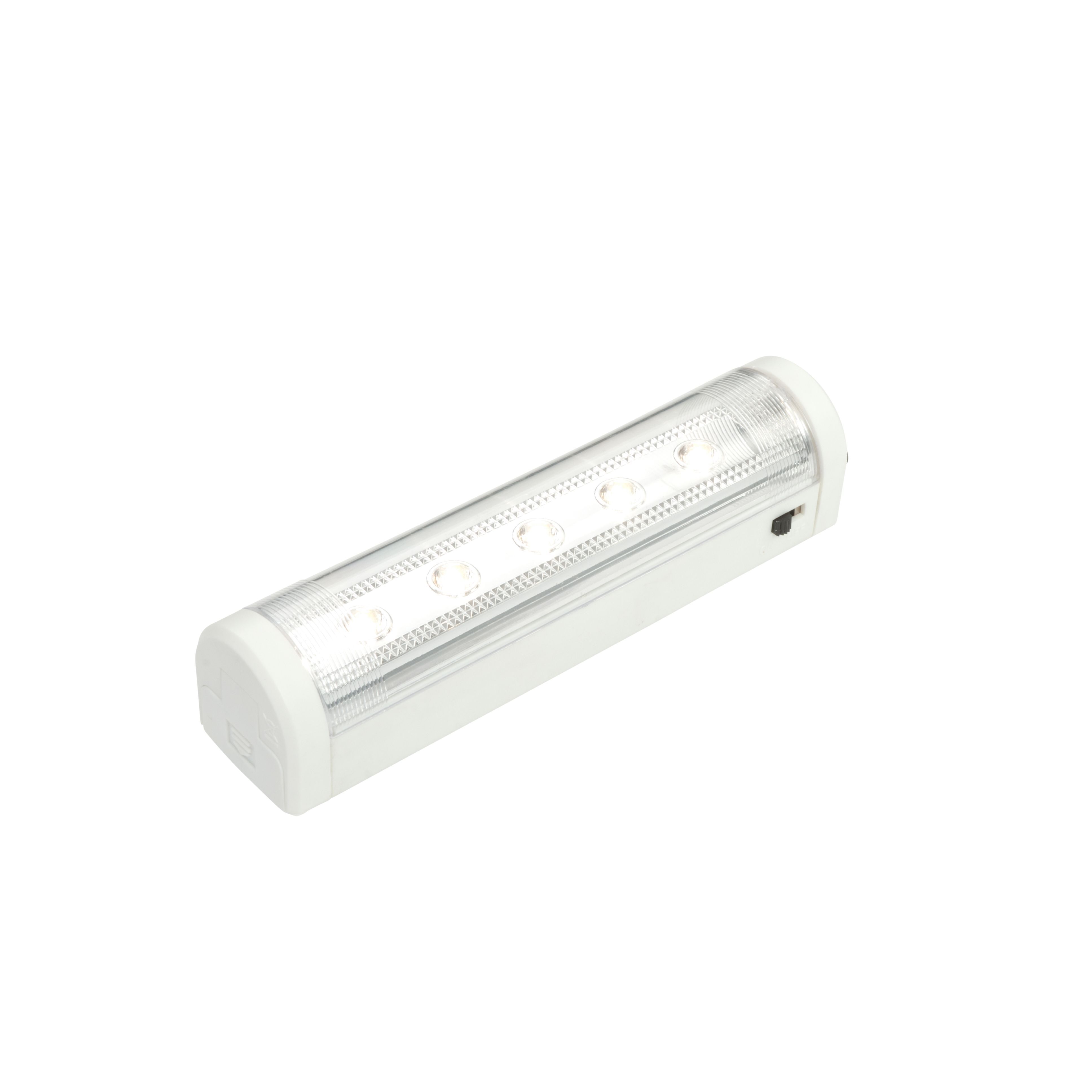 Masterlite Gloss White Battery-Powered Fluorescent Cabinet Light Ip20 | Compare The Build