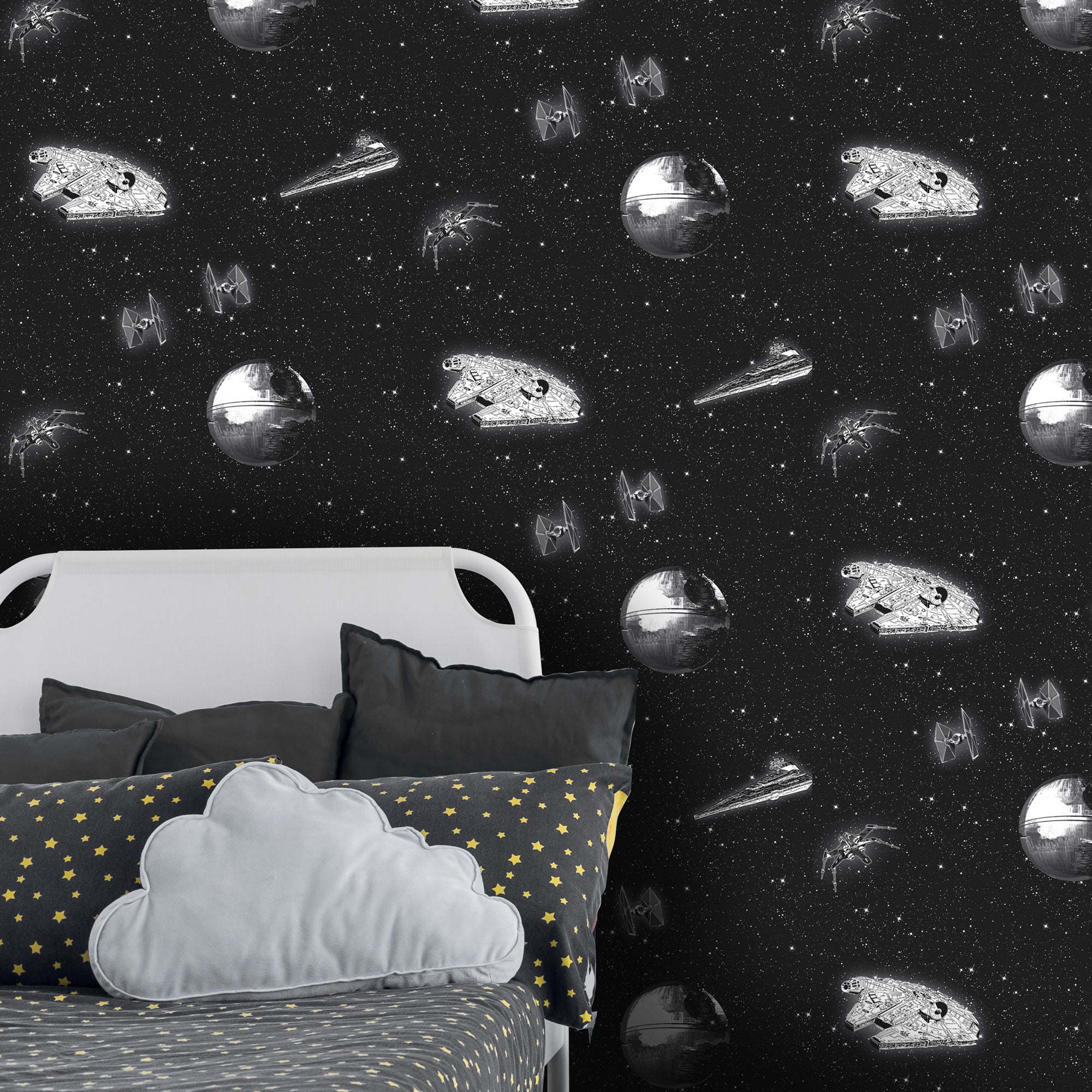 Disney Star Wars Wallpaper Black/White Price Comparisons | Compare The Build