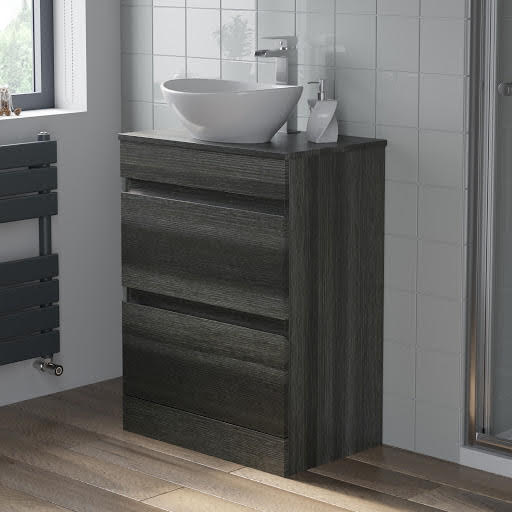 Artis Grey Free Standing Vanity Unit & Countertop Basin- 600mm | Compare The Build