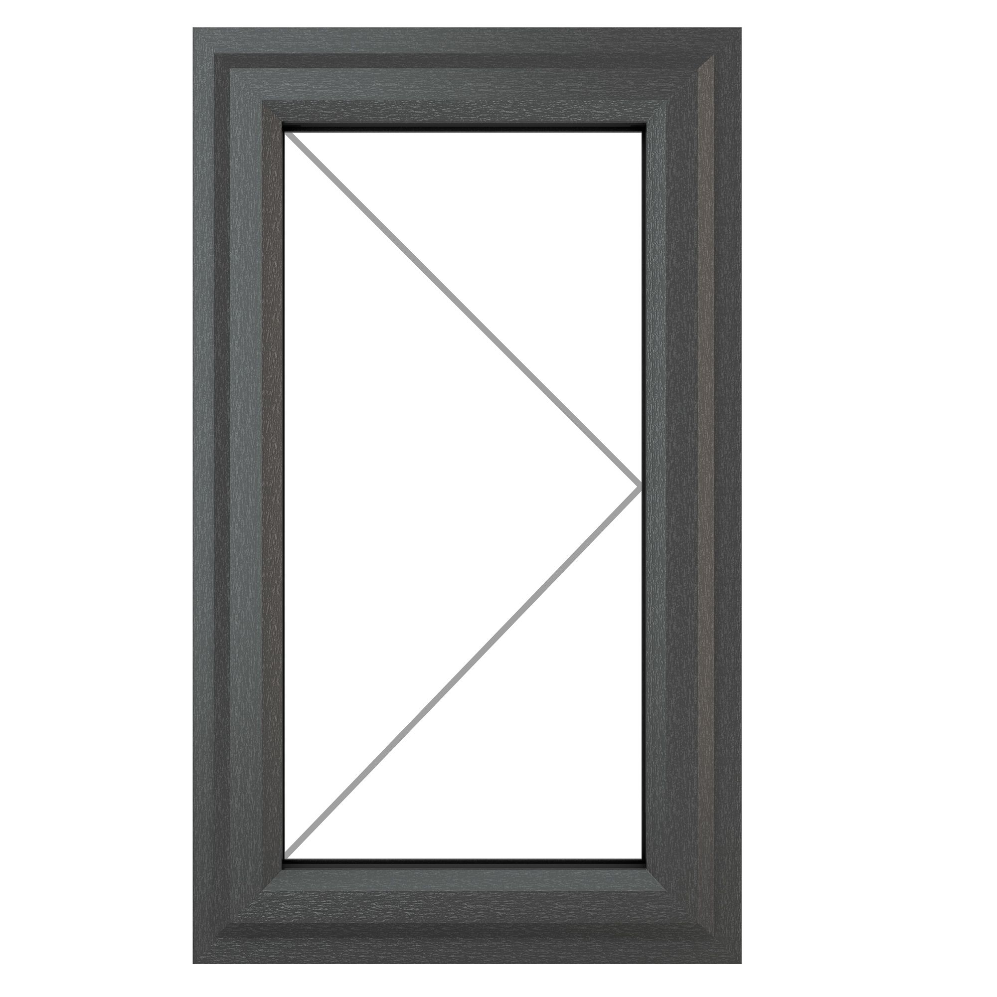 GoodHome Clear Double Glazed Grey Upvc Right-Handed Window, (H)820mm (W)610mm Price Comparisons | Compare The Build